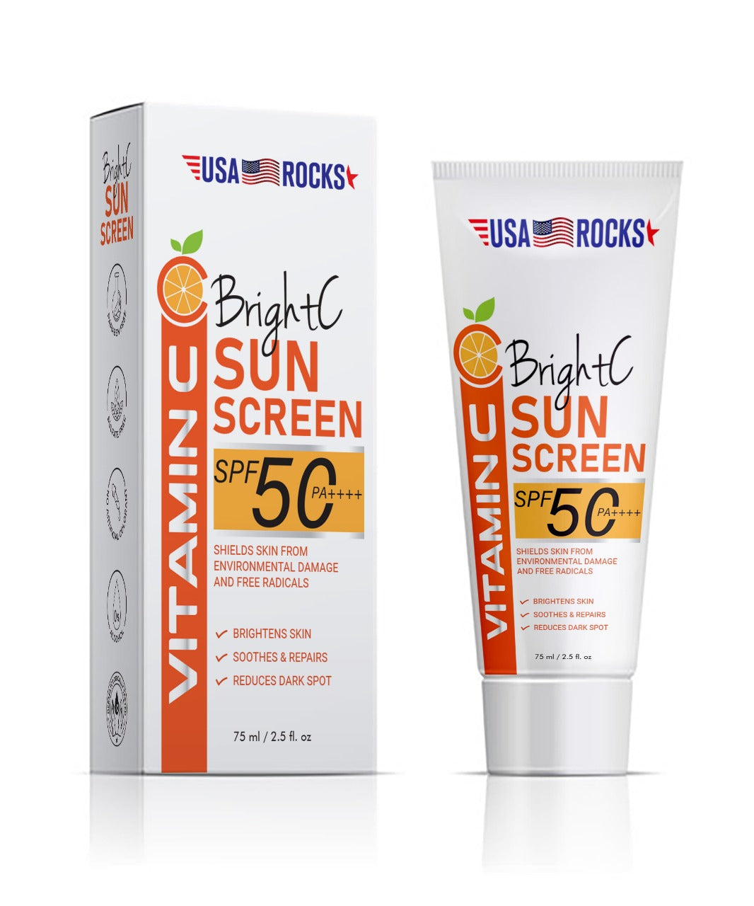 SPF 50 with Vitamin C and Hyaluronic Acid: