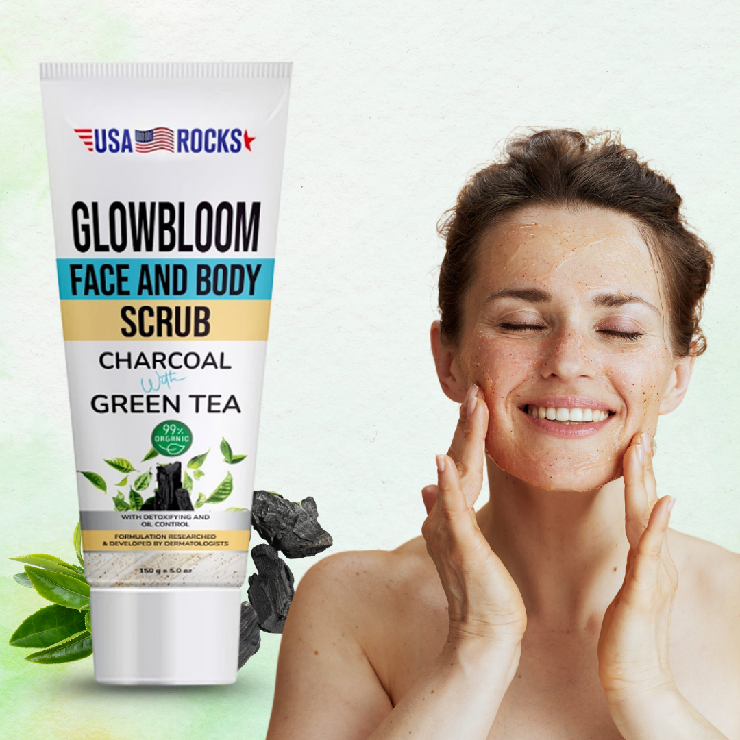 Face and Body Scrub- Charcoal and Green Tea