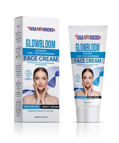 USA Rocks GlowBloom Advanced Tone + Texture Renewing Night Cream