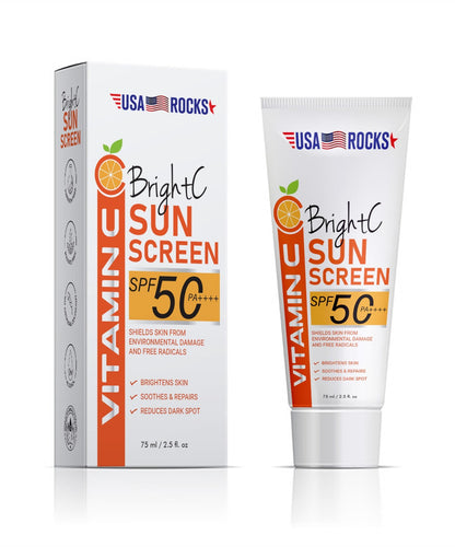 SPF 50 with Vitamin C and Hyaluronic Acid: